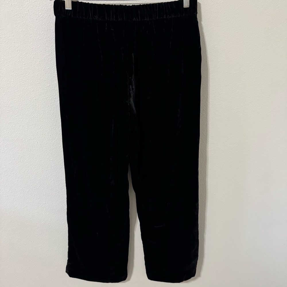 J. Crew Peyton Velvet Pull On Ankle Dressy Pants Black Evening Career NWT-8 - Picture 3 of 9
